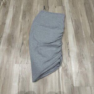 Women’s NWT Samantha Eng. asymmetrical Gray Skirt Ruched Size Small S